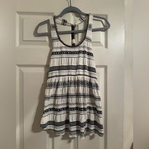 Free People Black and White Striped Blouse